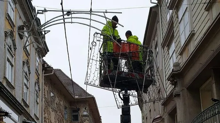 Fleißig wird in der Sporgasse gewerkt ...
