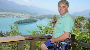 Waldseilpark-Betreiber Walter Hanzlik plant eine moderne Seilrutsche von der Taborhöhe zum Faaker See
