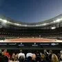 Die Tennis-Stars spielten vor einer gewaltigen Kulisse.