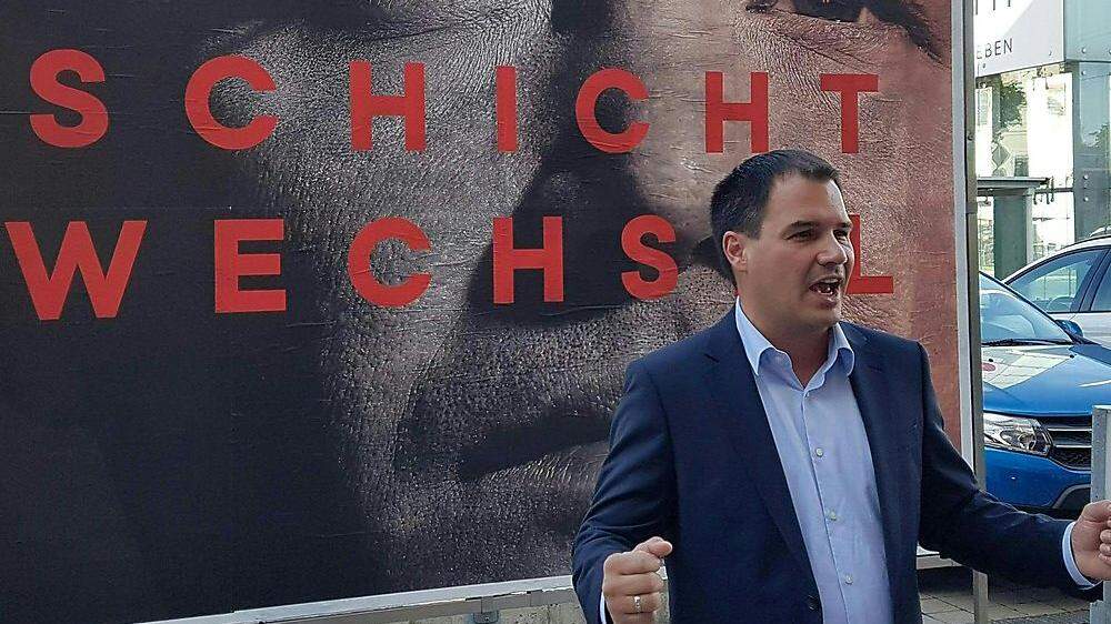Wahlplakate von SP-Spitzenkandidat Michael Schickhofer sorgen derzeit in St. Johann in der Haide für Wirbel