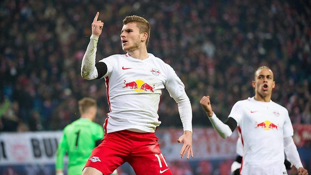 Timo Werner jubelt über einen geschundenen Elfer 