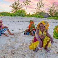 Afrikanische Mädchen in Sansibar (Tansania)