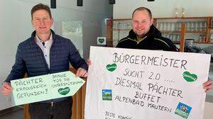 Bürgermeister Andreas Kühberger (li.) hat mit Berni Reinwald einen neuen Pächter für das Alpenbad-Buffet gefunden