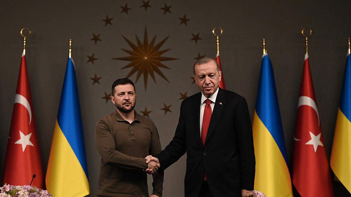 Wolodymyr Selenskyj und Recep Tayyip Erdogan in Istanbul