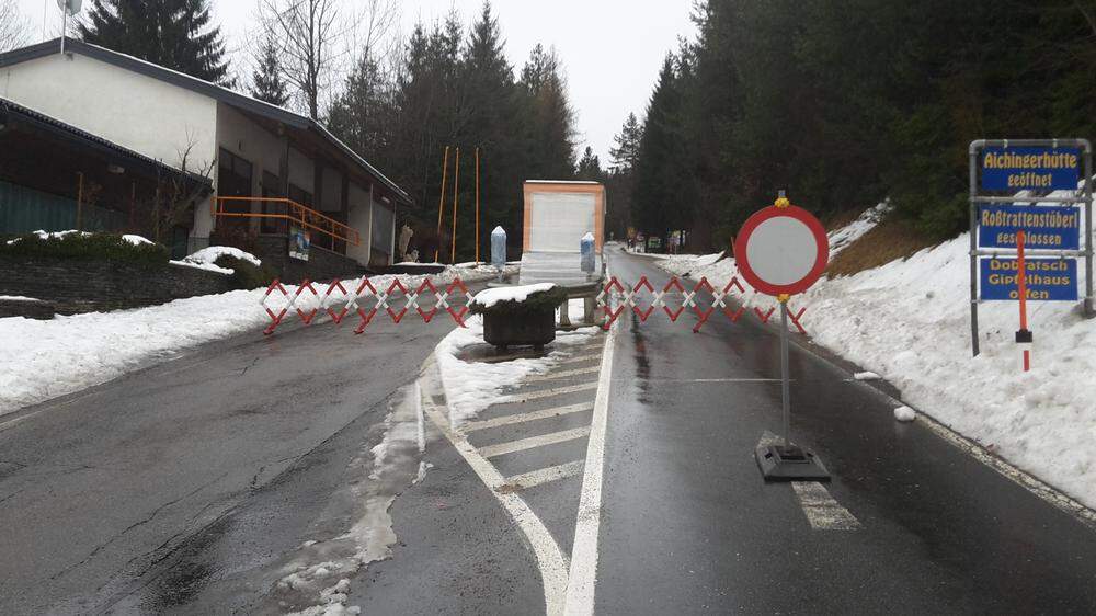 Die Dobratsch Alpenstraße bleibt weiterhin gesperrt