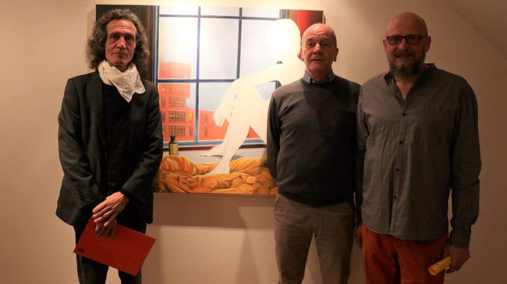 Erwin Fiala, Erwin Lackner und Jonny Reitbauer eröffnen die Ausstellung