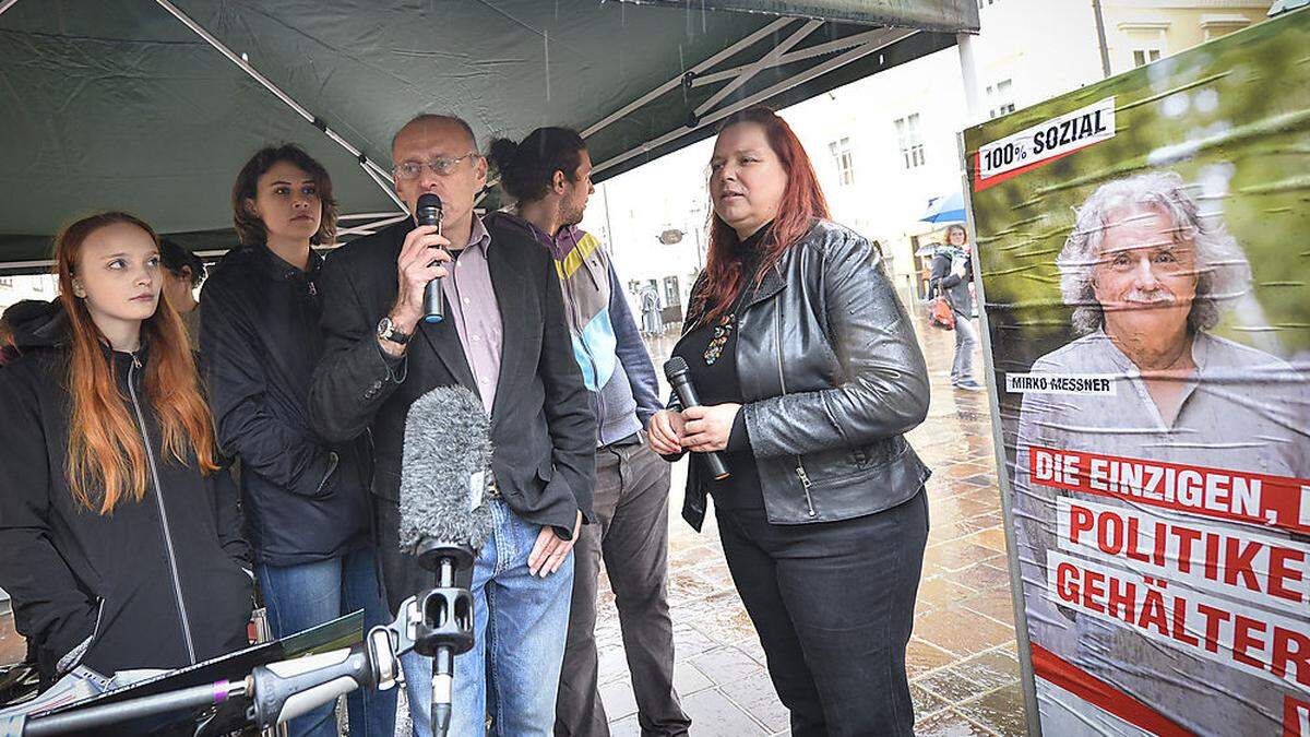 Spitzenkandidat Martin Diendorfer mit den Kärntner Kandidatinnen