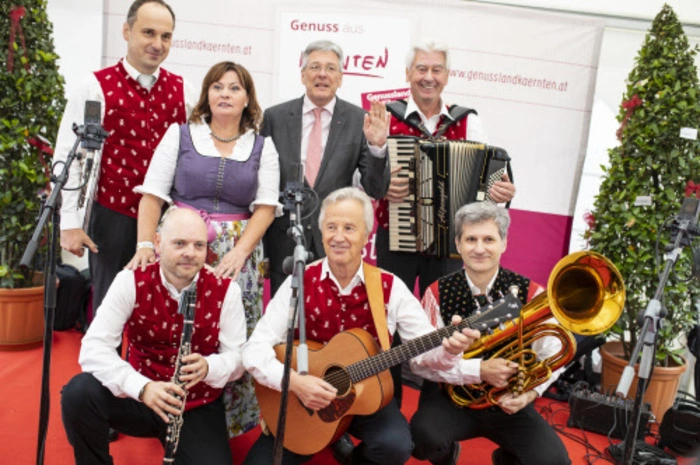 Das Quintett der Landwirtschaftsammer unter der Leitung der von Ernest Gröblcher, Kammerdirektor in Ruhe.