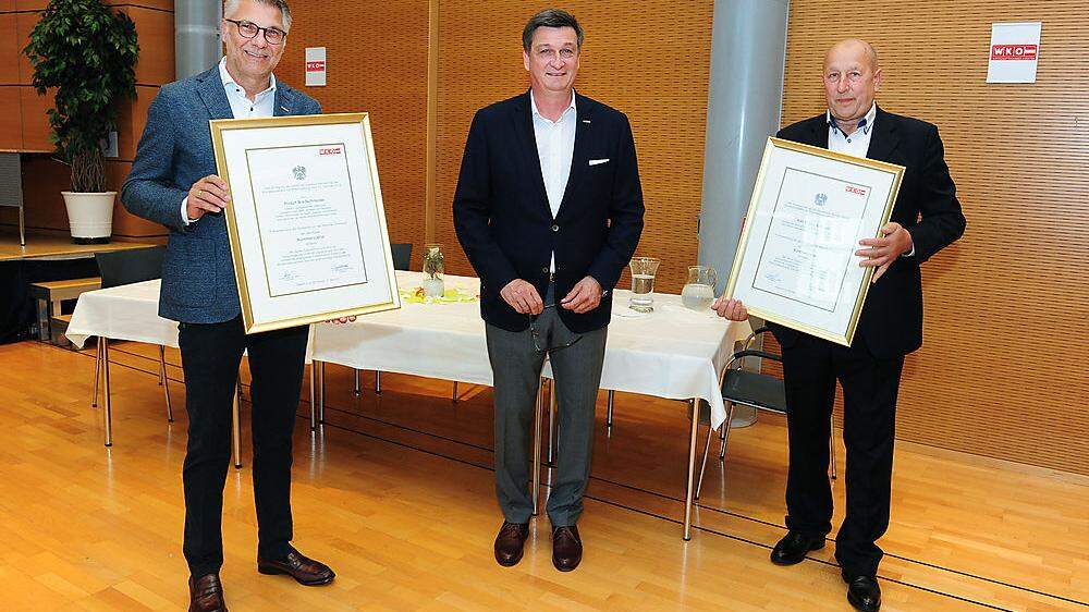 Rudolf Bredschneider, Jürgen Mandl und Karl Rudolf Kollitsch (von links)