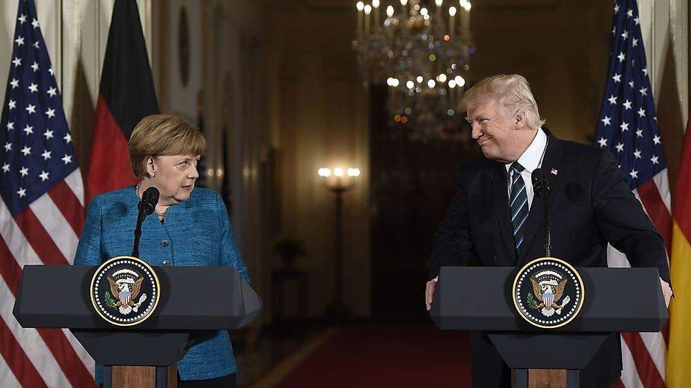Schwierige Annäherung: Merkel und Trump