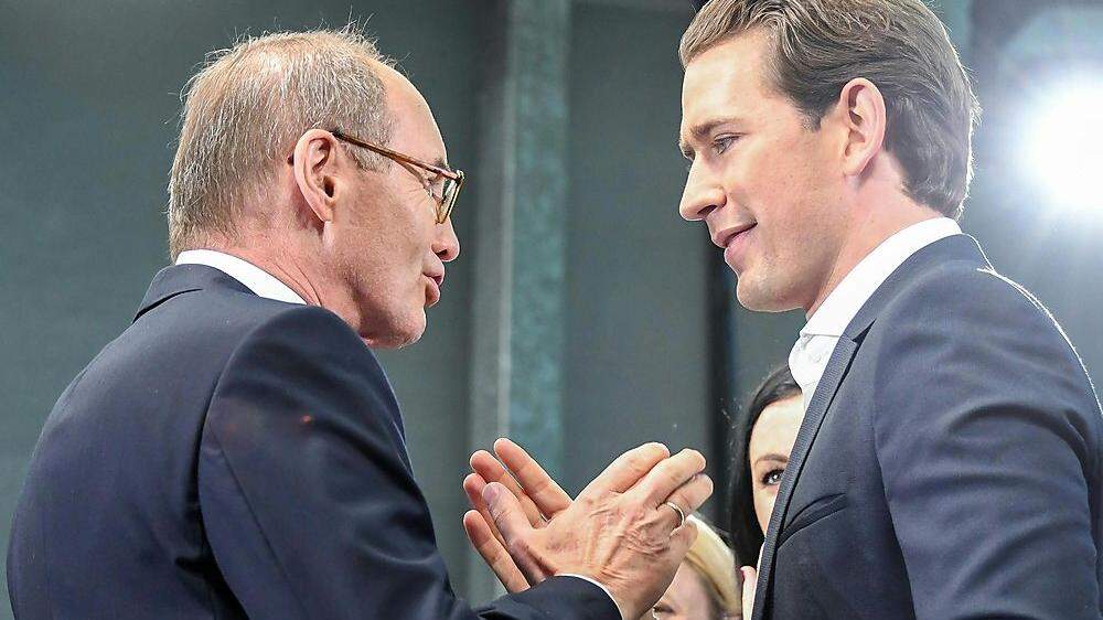 Othmar Karas und Sebastian Kurz, beide ÖVP