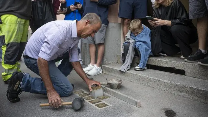 Stolperstein-Verlegung für die Familie Jagoda in der Netzgasse in Graz...