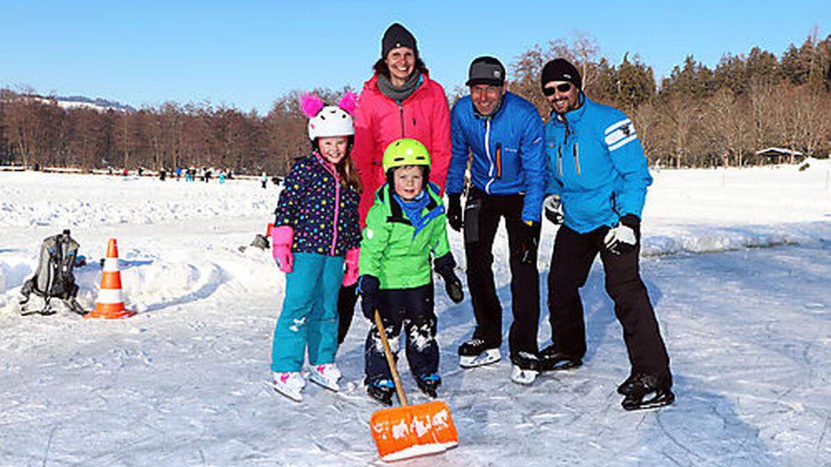 Das Eislaufangebot auf dem Flatschacher See wurde stark genutzt