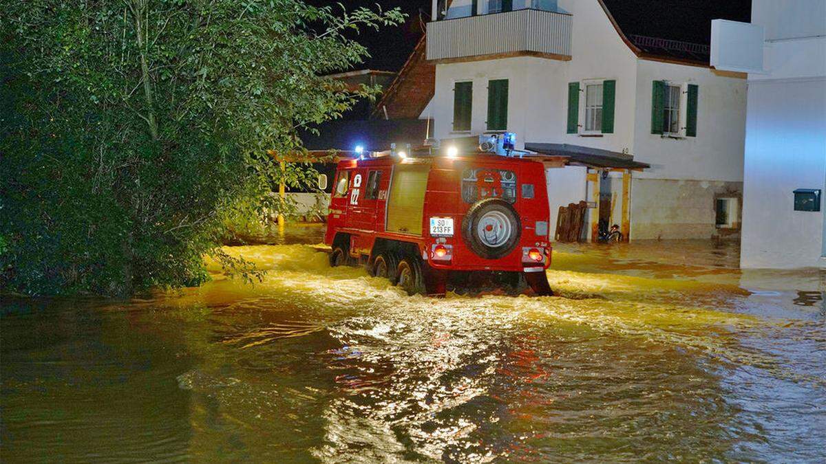 In der Südoststeiermark waren Straßen überschwemmt