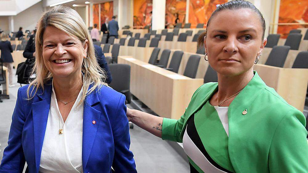 Katharina Nehammer (rechts), hier mit Verteidigungsministerin Klaudia Tanner, zog gegen Kärntner vor Gericht