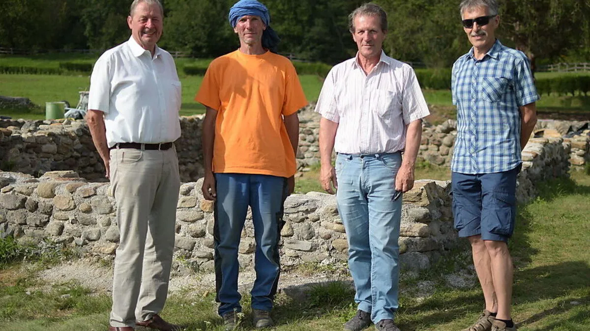 Aguntum-Männer: Leo Gomig, Martin Auer, Michael Tschurtschenthaler, Werner Lamprecht 