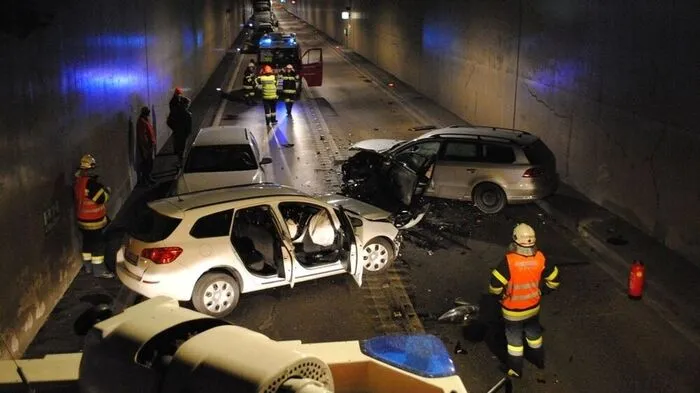 Die Unfallstelle im Gleinalmtunnel