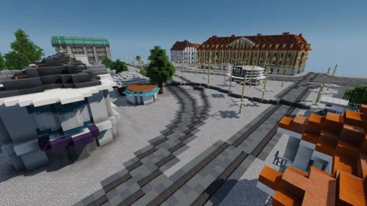 Block für Block wurde der Jakominiplatz nachgebaut.