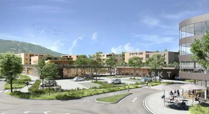 Gösser-Areal: So soll sich Spittal östlich der Fachhochschule präsentieren, diese Visualisierung wurde 2021 präsentiert