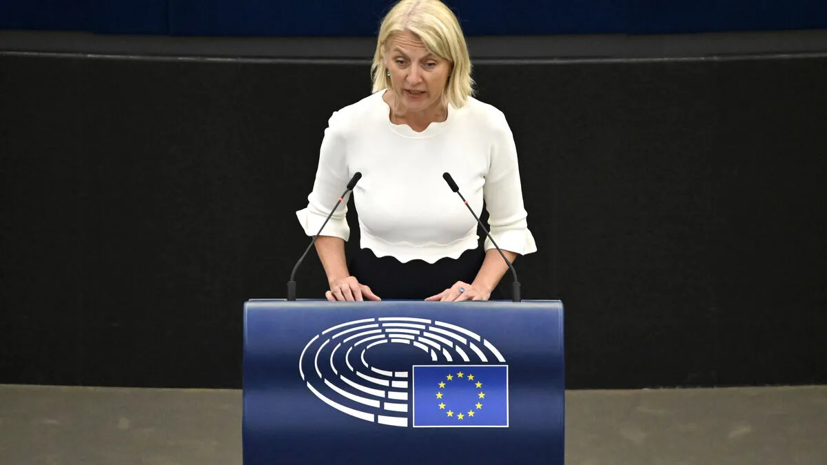 Evelyn Regner (SPÖ) im Plenarsaal des Europäischen Parlaments. Sie sieht in der Entscheidung des US-Höchstgerichts ein Warnsignal für Europa. 