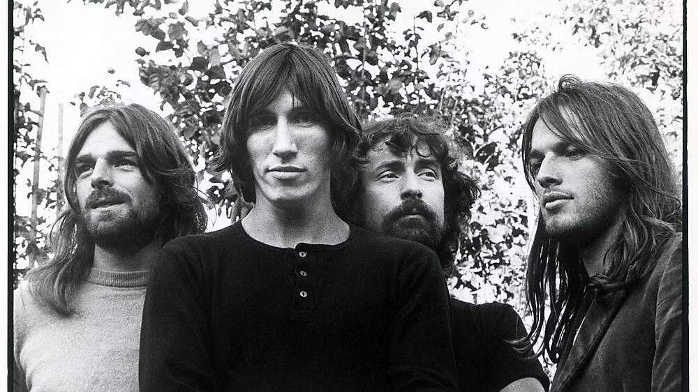 Rückten mit zwei Sattelschleppern im Kärntner Dorf an: Rick Wright, Roger Waters, Nick Mason, David Gilmour (von links) 
