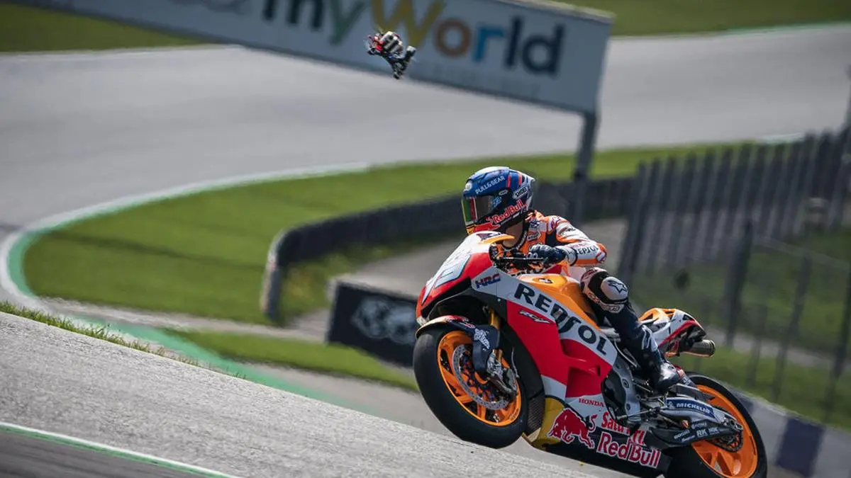 Alex Marquez im Duell mit der Drohne