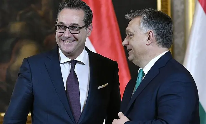 Trafen sich gegen Abend: Orban und Strache 