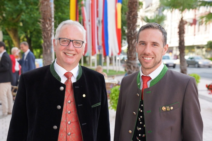 Landtagspräsident Reinhart Rohr mit Sohn