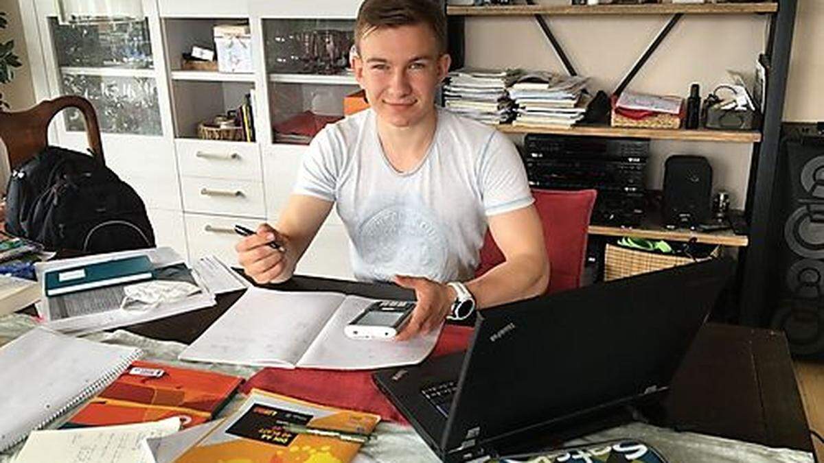 Fabian Aigner ist mitten in den Vorbereitungen für die Matura