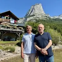 Vitali Bodnar und Petro Rychlo (v. l.) waren für eine Veranstaltungsreihe des Kulturvereins „Die Arche am Grundlsee“ im Ausseerland zu Gast