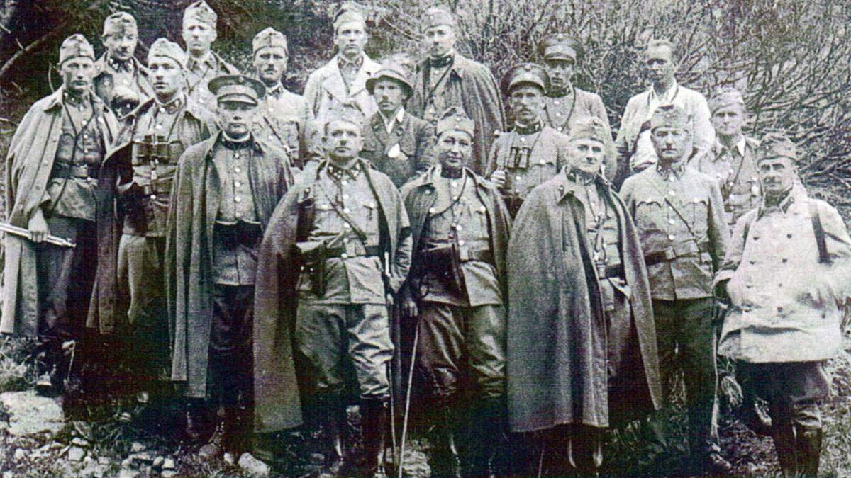 Gendarmen aus Wolfsberg und Deutschlandsberg trafen sich im März 1923 zur Planung gemeinsamer Fahndungsaktionen