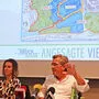 Peter Koch stellte das neue Parkraumkonzept vor, das im Hintergrund abgebildet ist