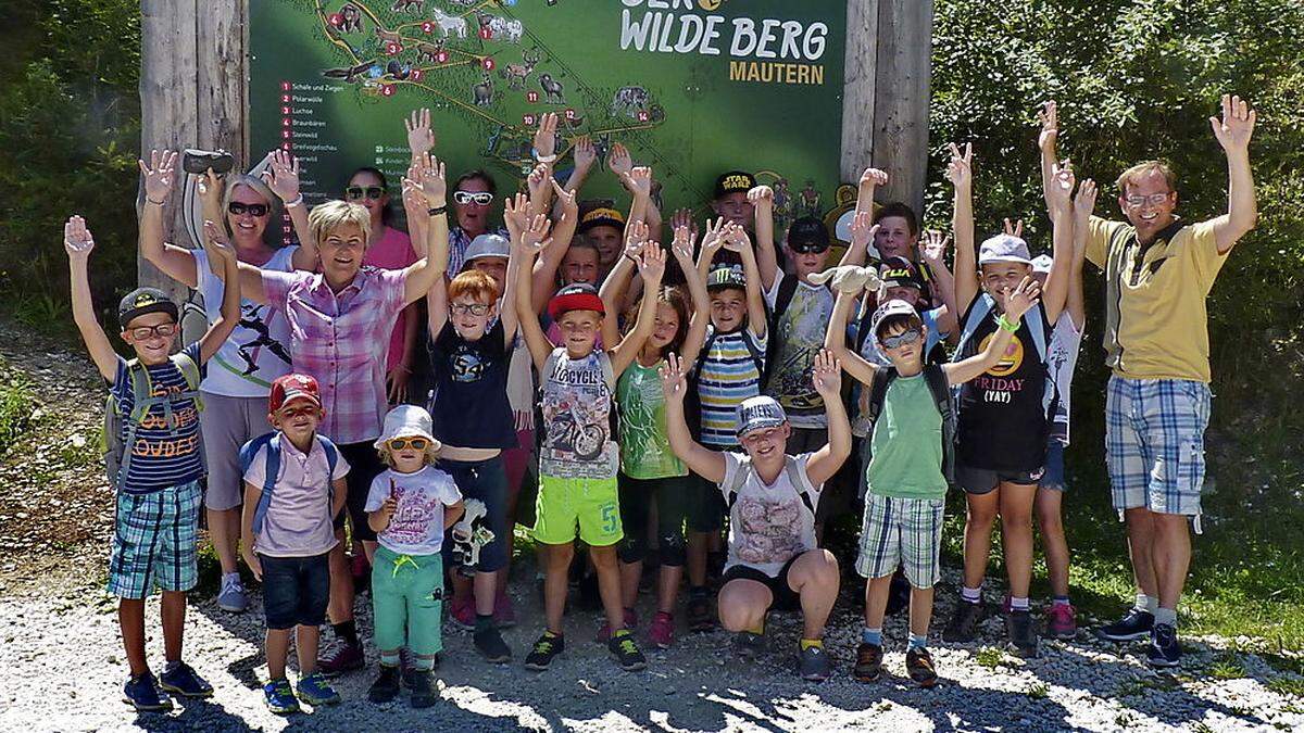 Der Spaß am Wilden Berg war den Mädchen und Buben ins Gesicht geschrieben