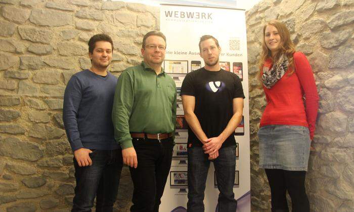 V.l.n.r.: Paul Negrea, Günther Steinwender, Patrick Rainer, Stefanie Roßmann (Webwerk)