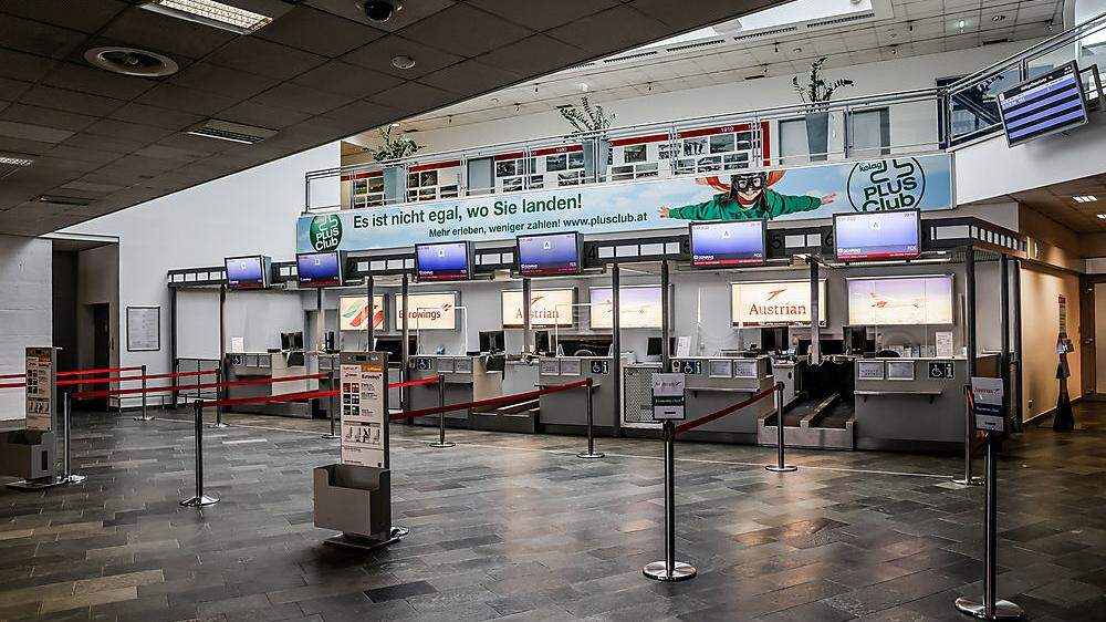 Die Zahl der Fluggäste am Flughafen Klagenfurt sank 2021 auf unter 30.000, weniger als 2020