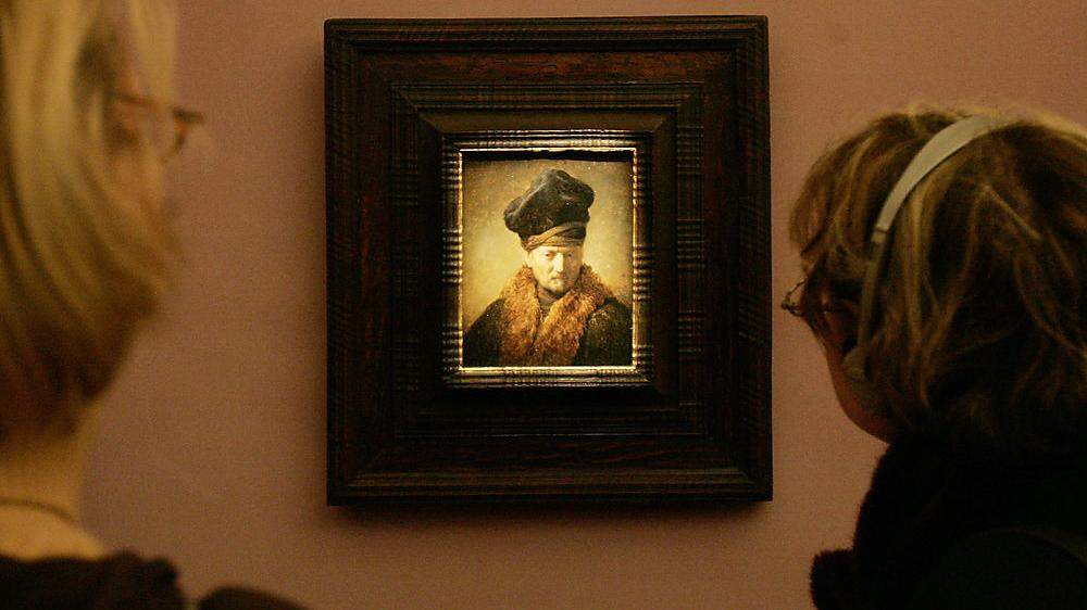 &quot;Alter Mann im Pelzmantel&quot; von Rembrandt van Rijn