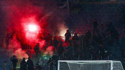 Ausschreitungen begleiteten im November 2023 das Achtelfinal-Spiel im ÖFB-Cup zwischen GAK und Sturm Graz