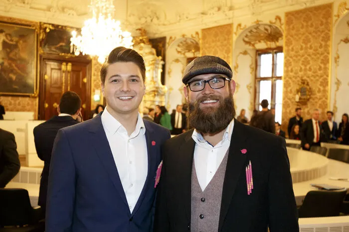 Neu im Landtag: NEOS-Klubobmann Niko Swatek (links) und Robert Reif (NEOS)