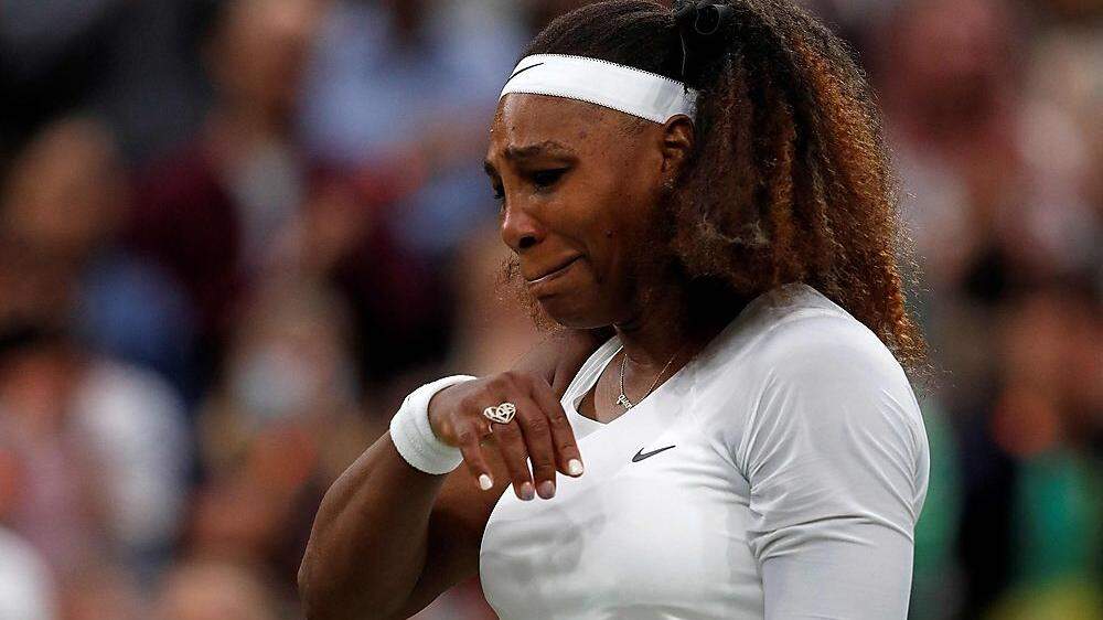 Eine weinende Serena Williams