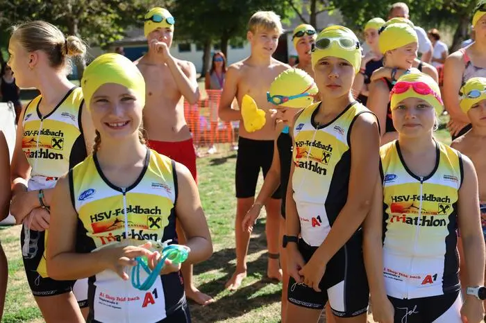 Die teilnehmenden Kinder hatten unterschiedlich lange Strecken - beim Schwimmen zwischen 25 und 600 Metern und beim Laufen zwischen 500 und 2500 Metern - zurückzulegen 