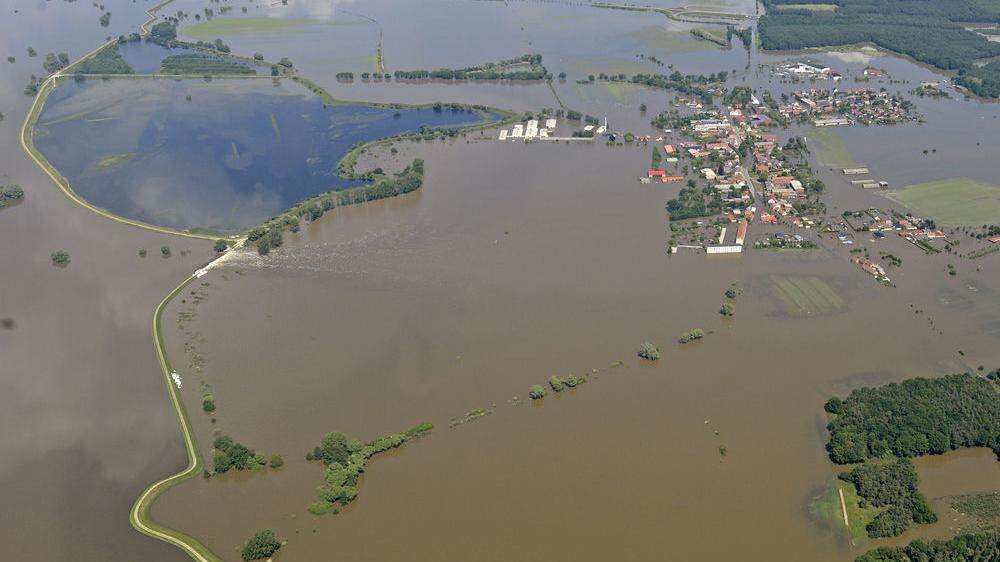 2013 gab es an der Donau ein großes Hochwasser