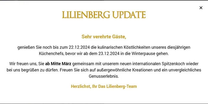 Update für Restaurantgäste 