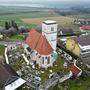 Der Kirchturm in St. Marxen in der Marktgemeinde Eberndorf in Kärnten wurde durch die heftigen Unwetter schwer beschädigt