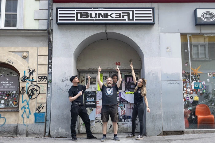 Der Club Wakuum-Vorstand: Rafael Wagner, Hubert Hierzmann,  Lorena Valta