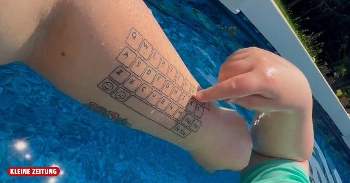 Canadian woman tattooed a keyboard so her son could have a voice