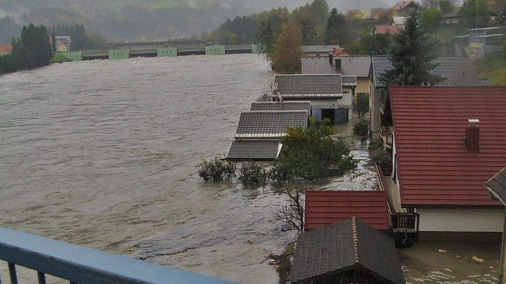 Der Schock der Hochwasserkatastrophe von 2012 (hier im Bild) sitzt in Dravograd noch sehr tief