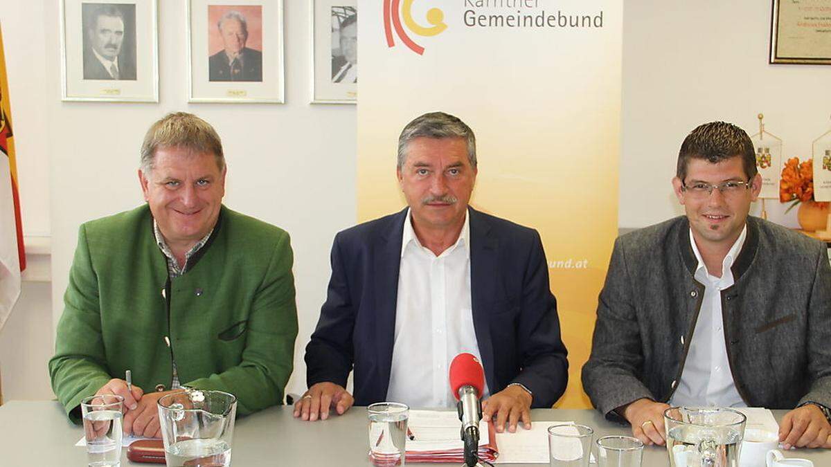 Im Sommer, als das gemeinsame Papier vorgelegt wurde, war noch alles ok: Max Linder, Peter Stauber, Martin Gruber (von links)