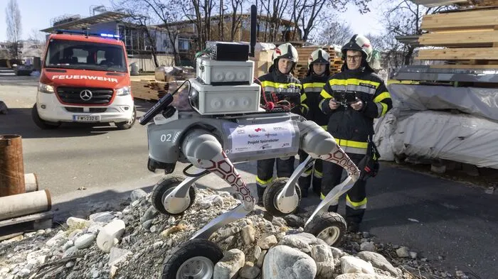 Das Bild zeigt den Spürroboter