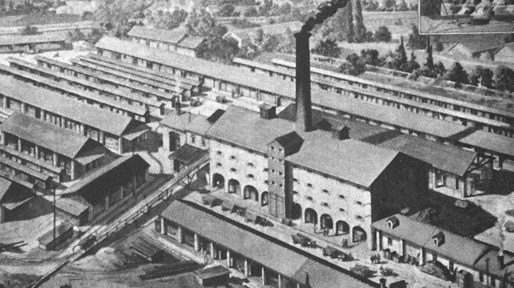 Eustacchios großes Ziegelwerk in Waltendorf/St. Peter um 1910 