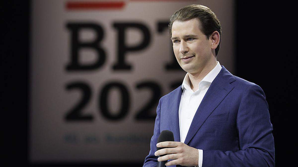 Ex-Kanzler Kurz beim ÖVP-Parteitag im Mai.